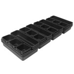Toolbox organizing tray, black, 32 pieces